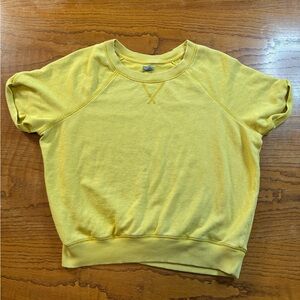 Aerie Yellow Short Sleeve Crew Neck